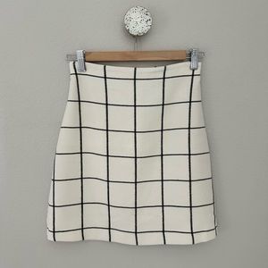 H&M Window Pane Flannel Skirt